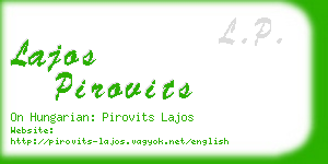 lajos pirovits business card